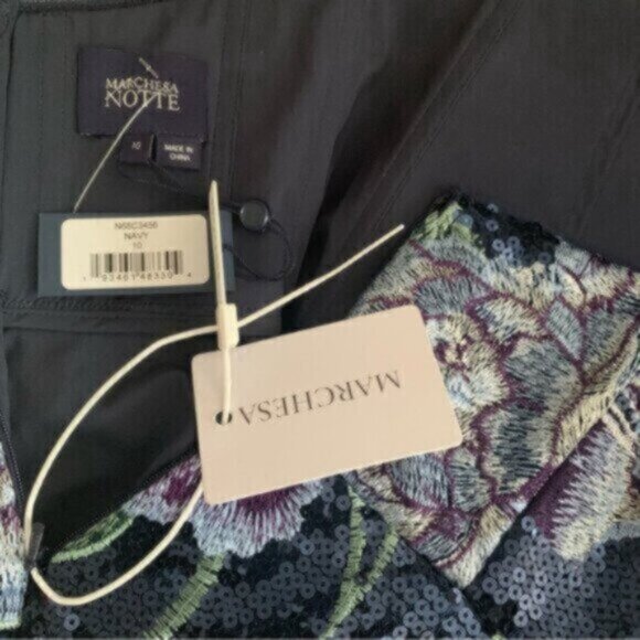 Marchesa Notte Strapless Sequin Mini Cocktail Dress - Picture 11 of 13